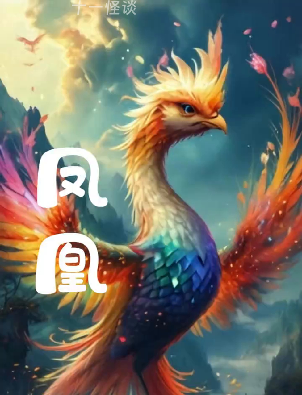凤凰真漂亮,羽毛五颜六色闪着光长得像仙鹤,头像鸡,身上披着华丽的羽毛叫声好听,象征着好运气