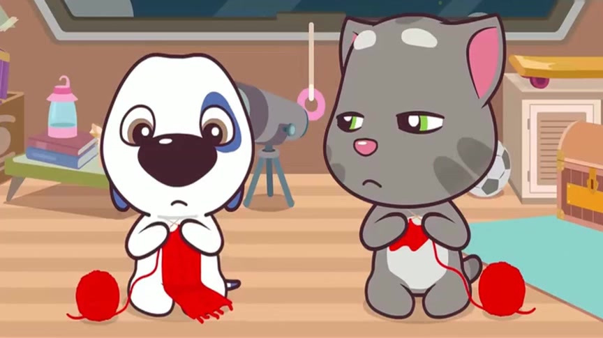 《会说话的汤姆猫家族》家里的毛线用来干什么的,有人知道啊吗