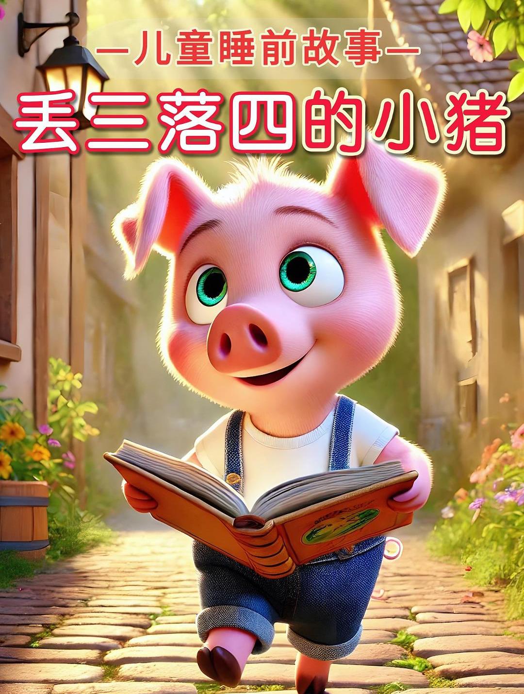 儿童故事《丢三落四的小猪》3-6岁儿童睡前故事,有声绘本