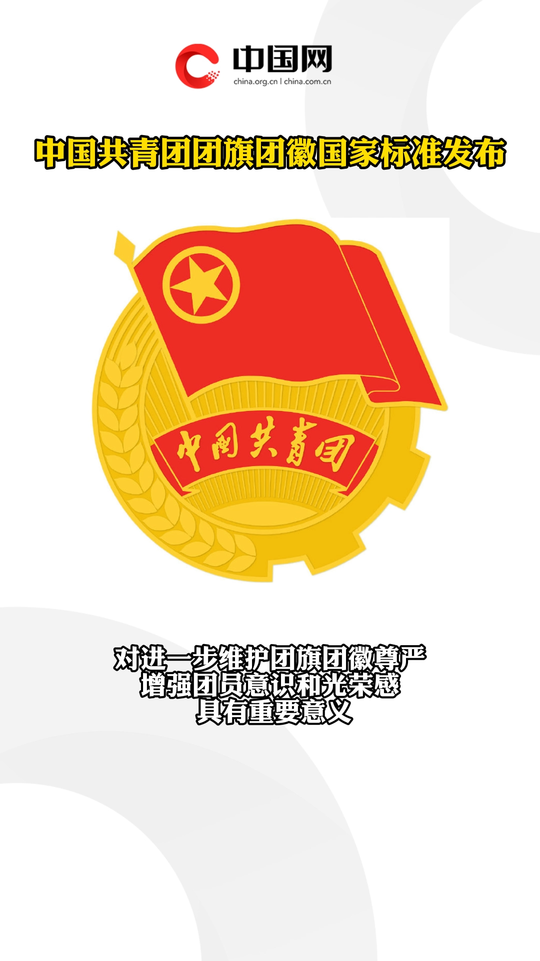 中国共青团团旗团徽国家标准发布