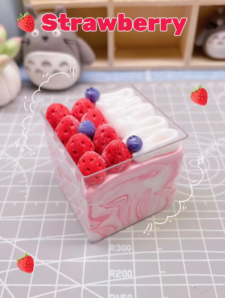 手工制作黏土蛋糕……看着就想尝一口!