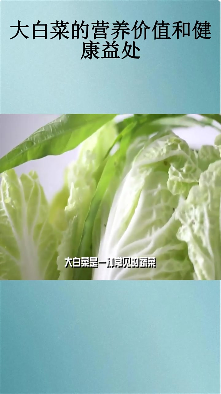 大白菜的营养价值和健康益处