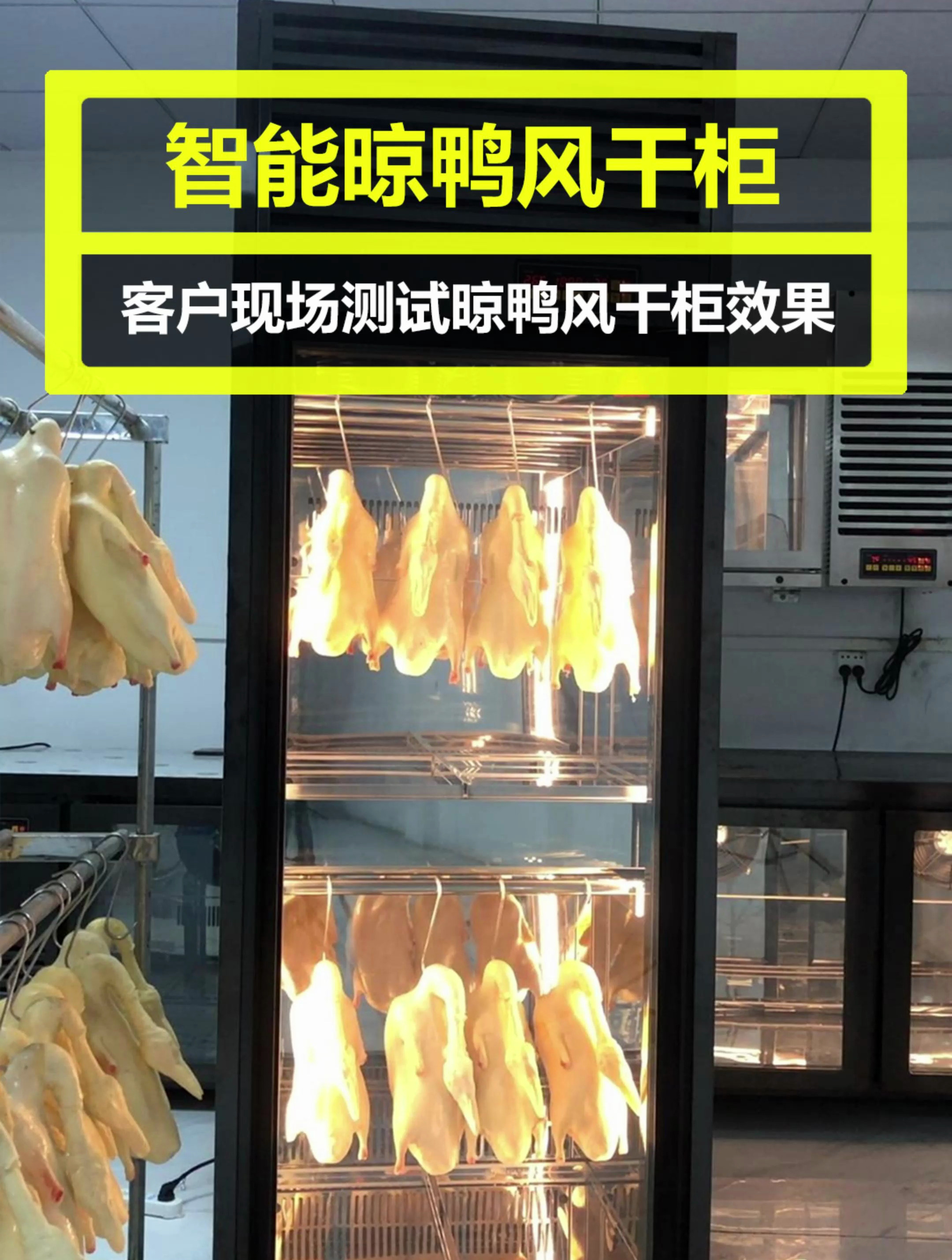 烤鸭烧腊店老板们看过来,广东用户风干柜风干效果现场实测