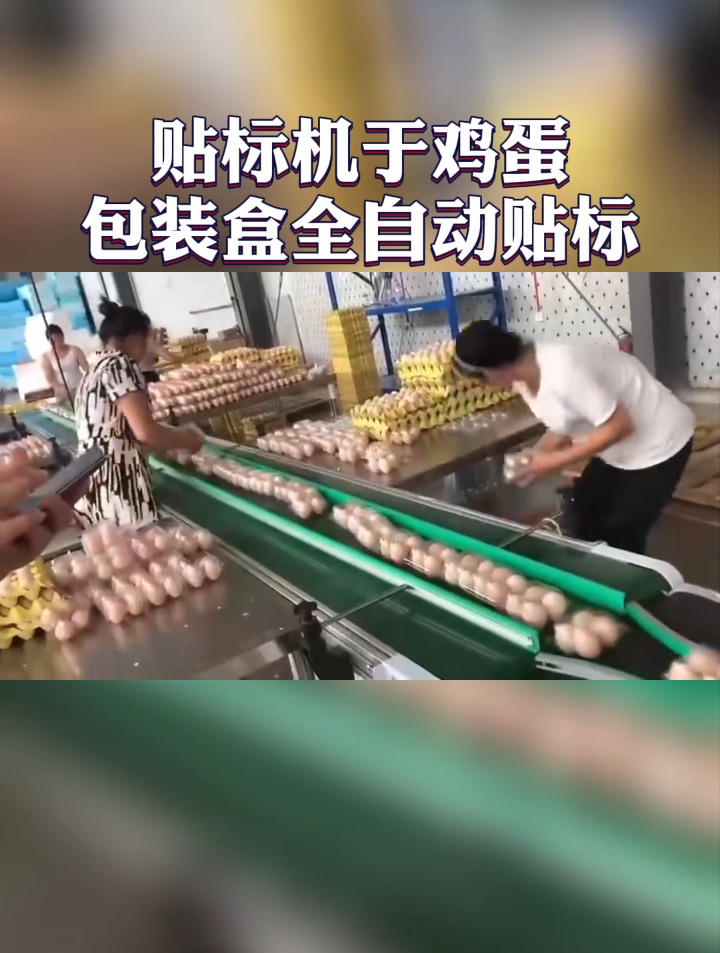 鸡蛋包装盒是如何自动贴标签的?