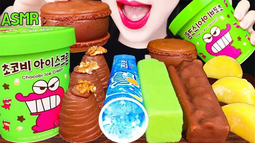 爆米花冰棍与巧克力冰淇淋的甜蜜邂逅