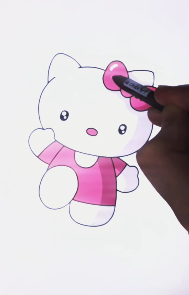 凯蒂猫简笔画怎么画