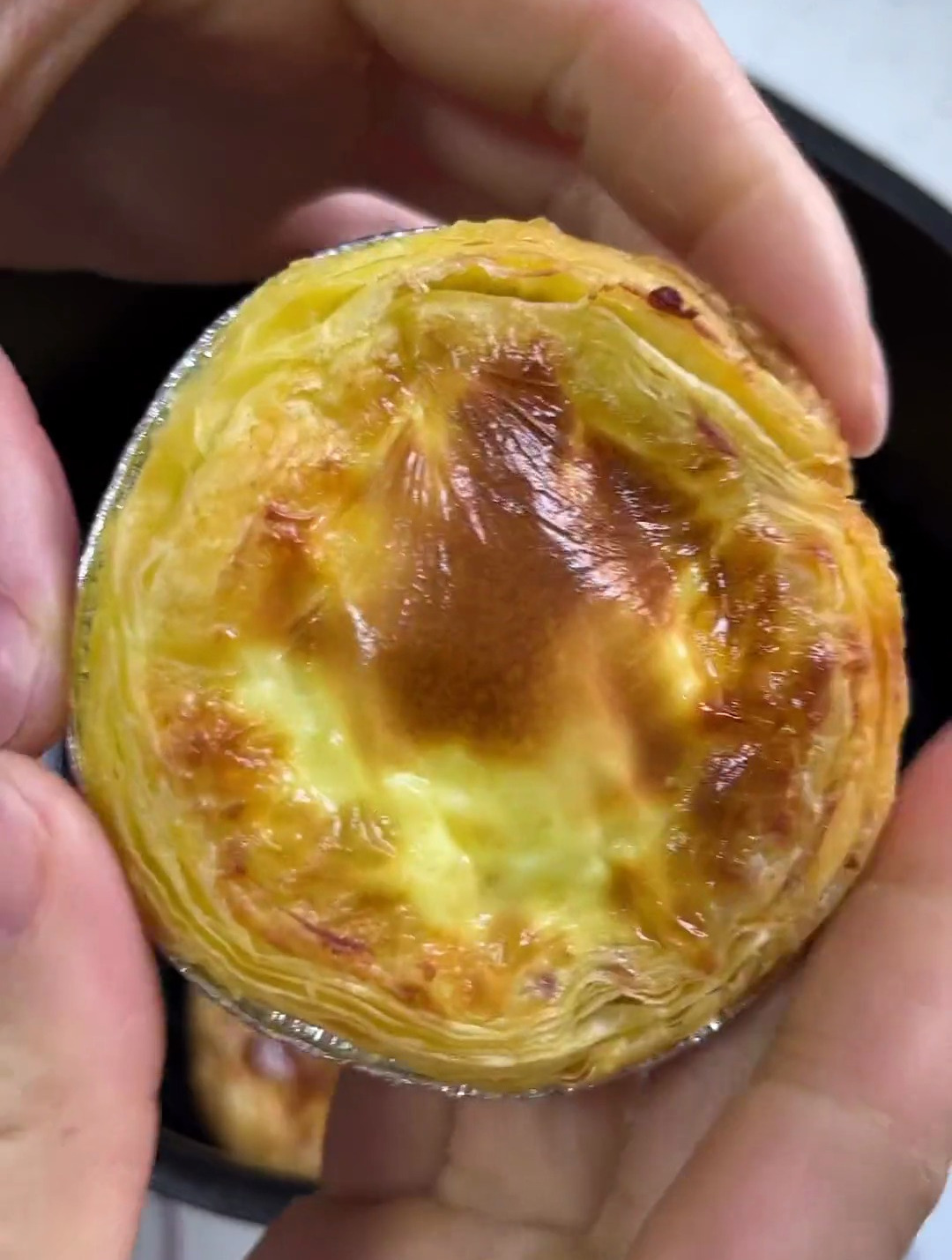 自己在家怎样做蛋挞 空气炸锅美食 好吃的紫薯泥蛋挞