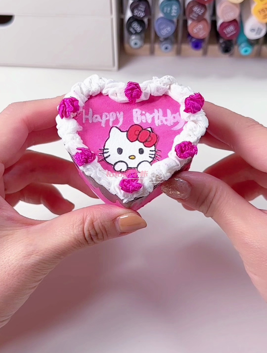 HELLO KITTY 生日蛋糕 创意手工DIY