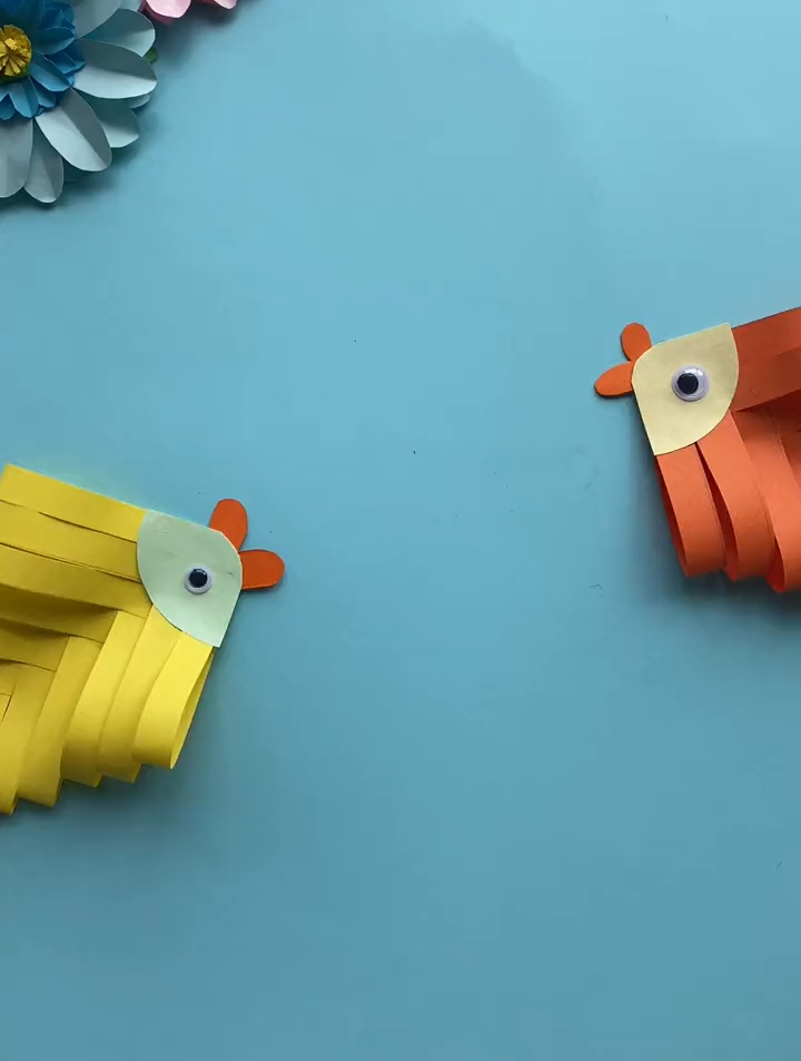 教孩子用一张正方形纸做一条立体小鱼～