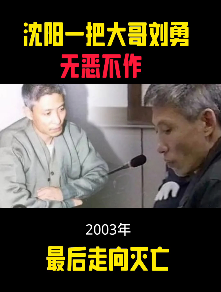 沈阳一把大哥刘勇 无恶不作的坏蛋 最终走向灭亡