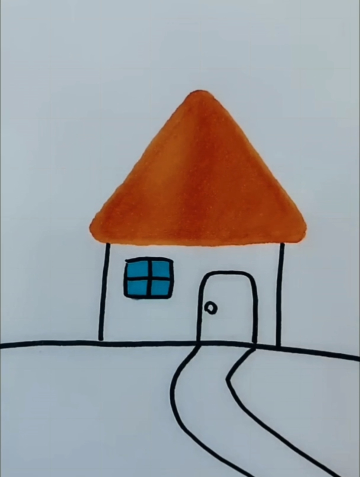 小房子,儿童简笔画