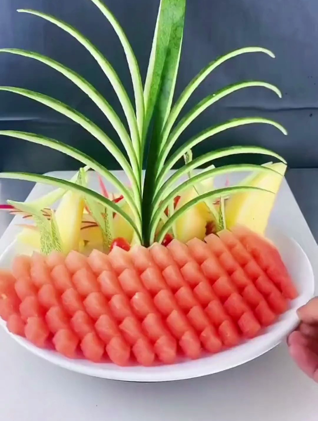 水果拼盘这么切果盘制作教程
