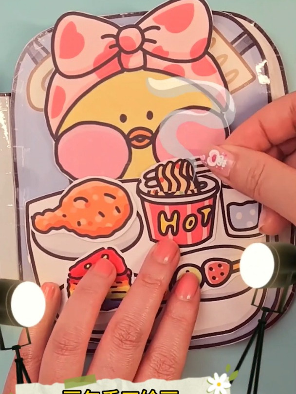 手工绘画:小黄鸭吃关东煮