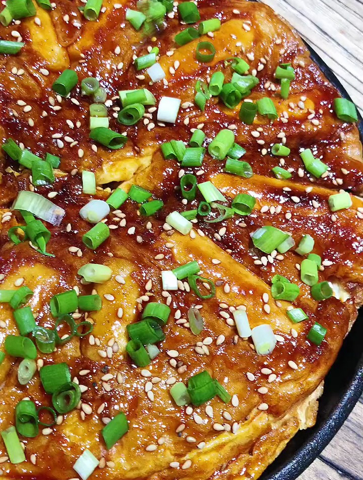 外酥里糯,好看又好吃。暴利菜品,铁板年糕