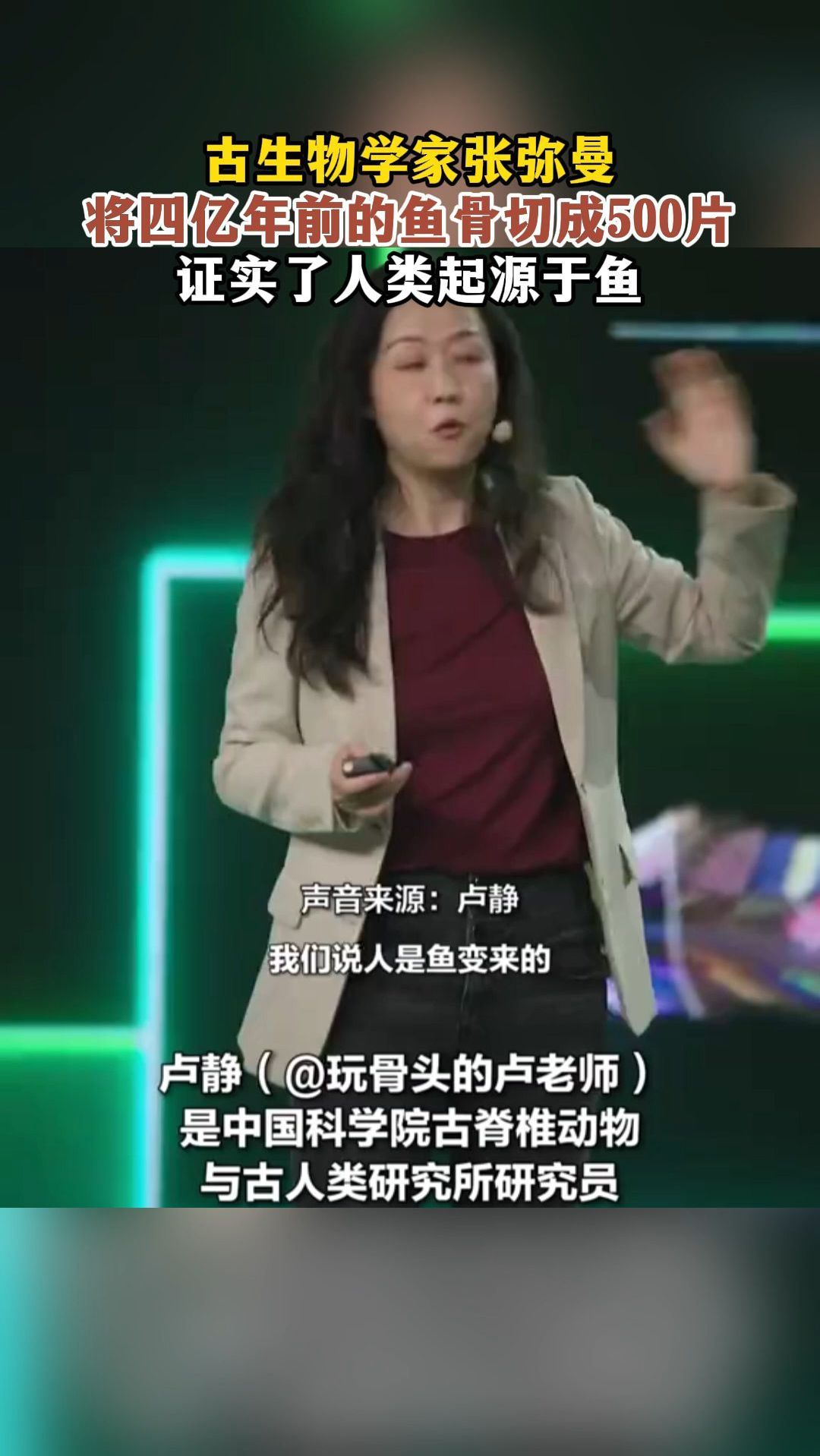 科学家将四亿年前的鱼脑切成500片,证实了人类起源于鱼