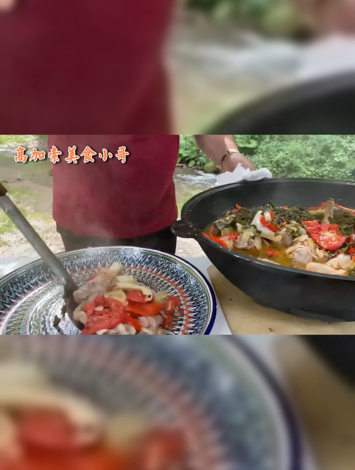高加索乱炖,2只羊腿加配菜,整出一锅俄式“铁锅炖”