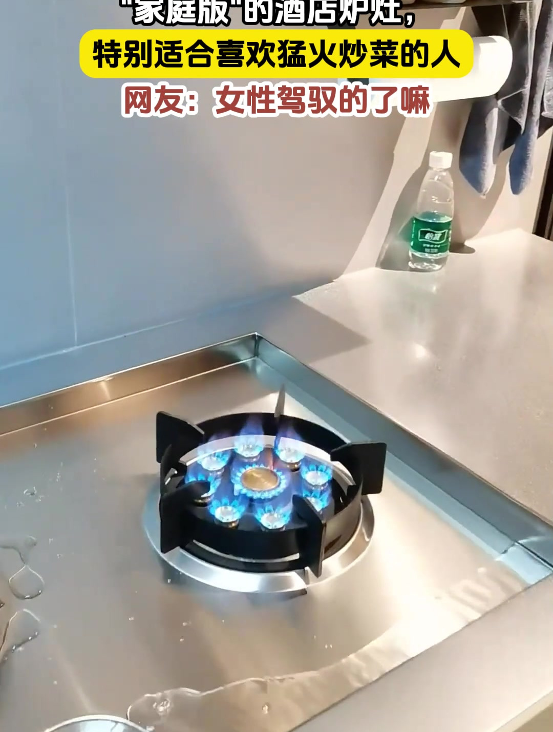 家庭版的酒店炉灶,特别适合猛火的菜式,网友:女性驾驭的了嘛