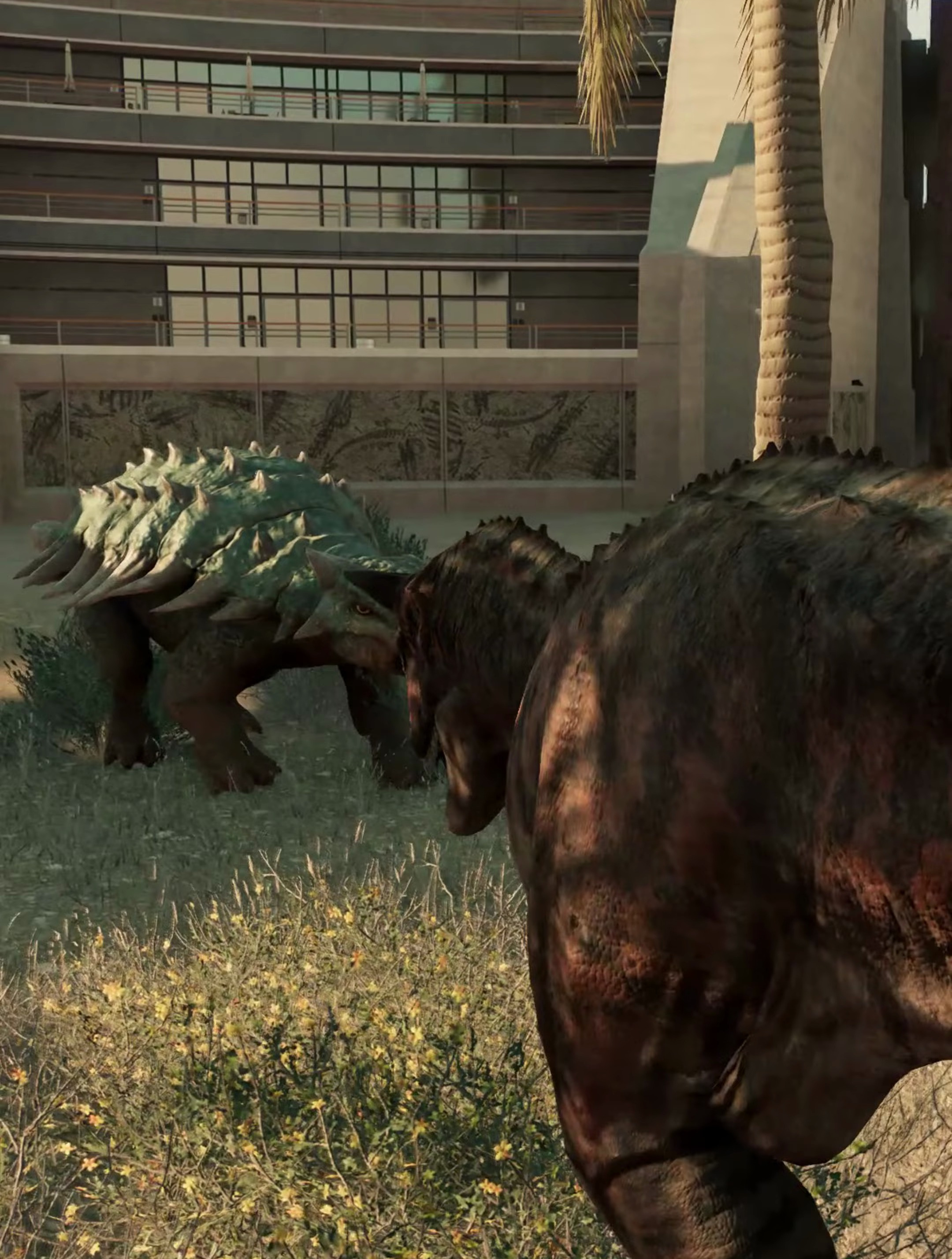 侏罗纪世界进化2:食肉牛龙 vs 甲龙-巨大的尾巴 VS 锋利的牙齿