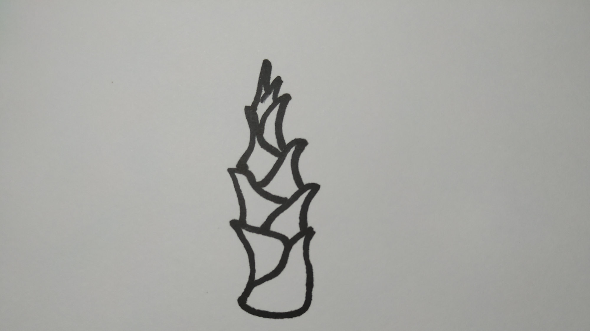 简笔画:小熊猫喜欢吃的(竹笋)