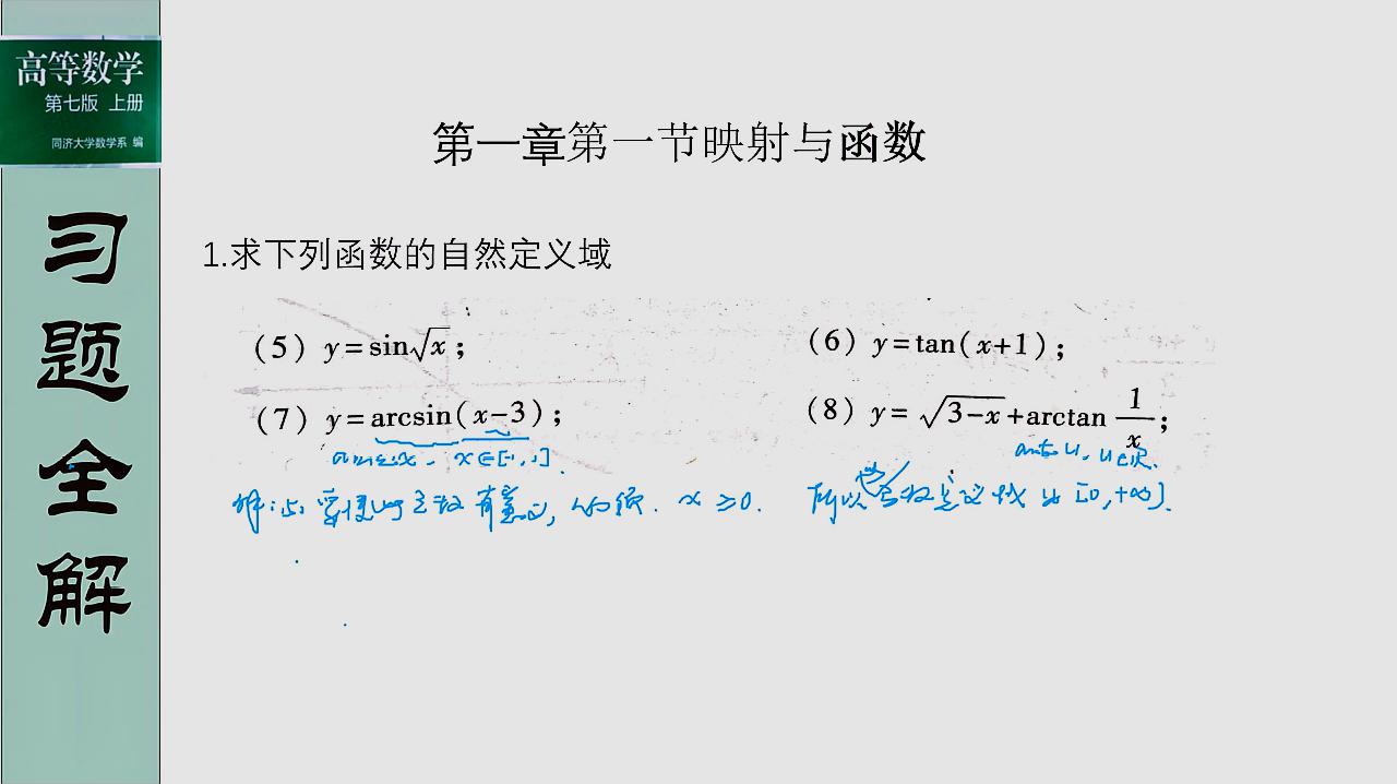 [图]掌握了基本初等函数的定义域和值域 求函数自然定义域很容易