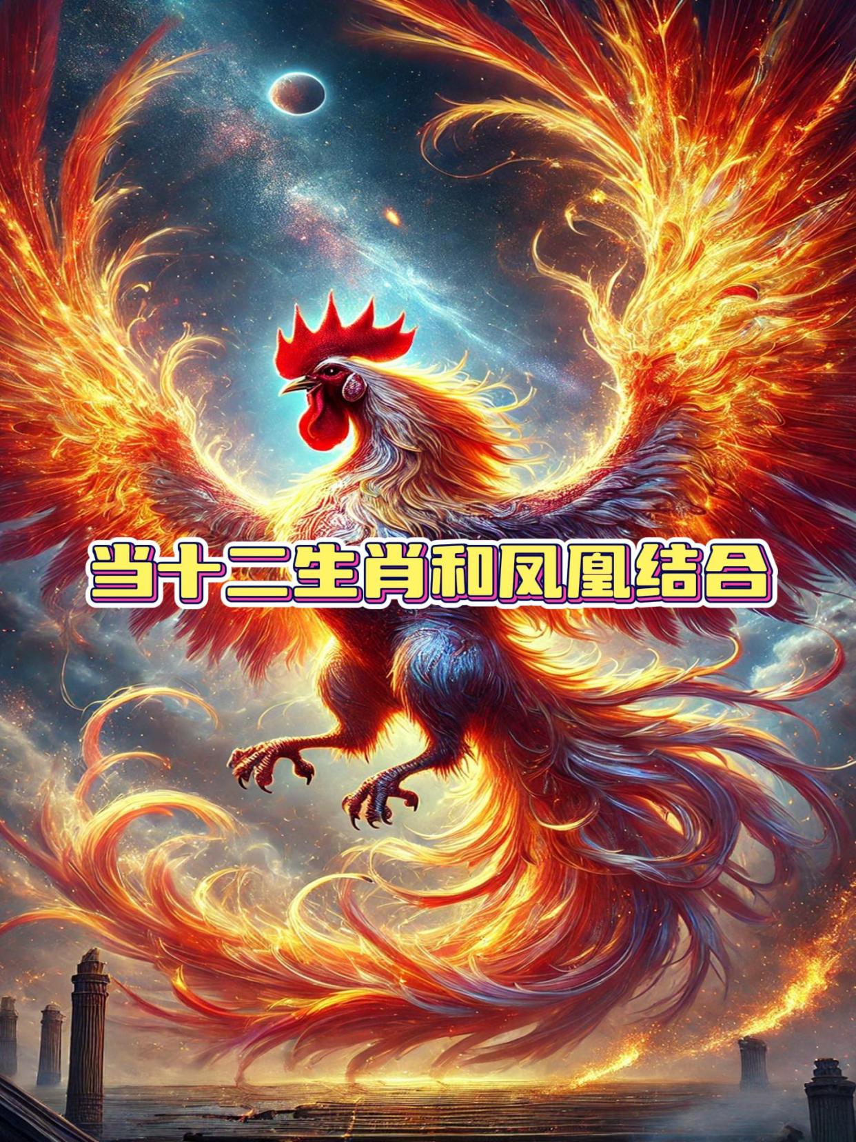 十二生肖和凤凰的结合体,当看到凤凰鸡也太美了吧