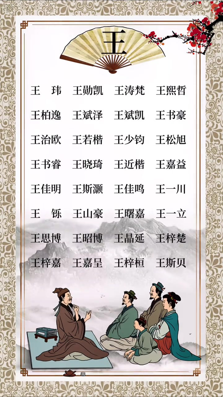 百家姓“王”娃男孩王姓起名姓王取名 起名 字男孩