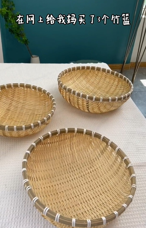 竹编簸箕洗菜沥水给你不一样的体验!更安全放心