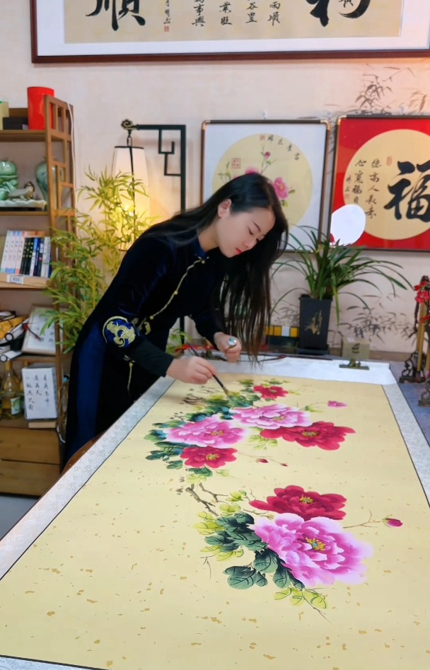 弘扬中国书画,富贵花开,国花真心漂亮