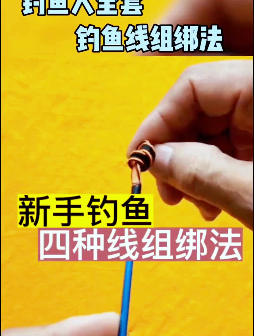 钓鱼新手必学,钓鱼全套线组绑法,学会再也不用买成品线组了