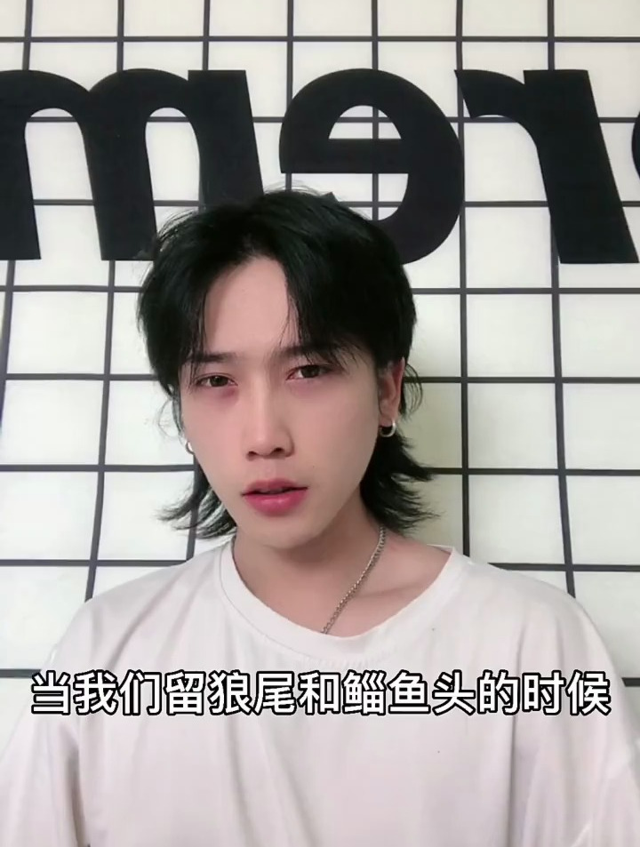 不懂的就问问俺狼尾鲻鱼头男士发型
