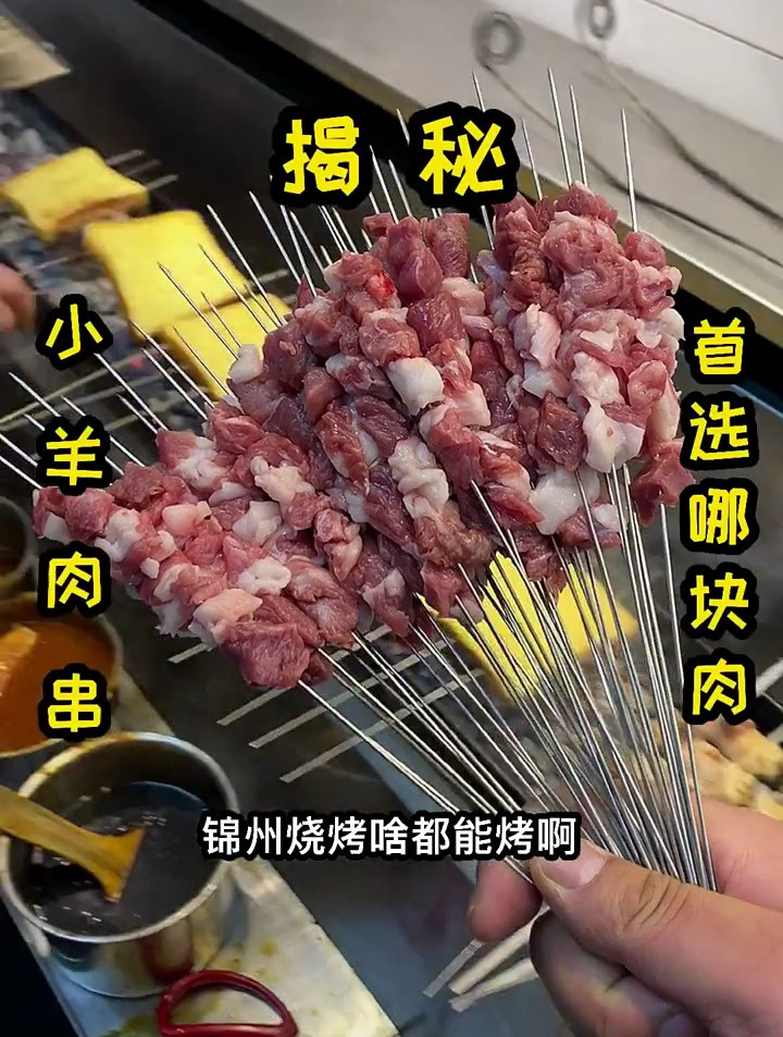 烤羊肉小串教程 首选还是羊排肉,肥瘦相间香而不腻