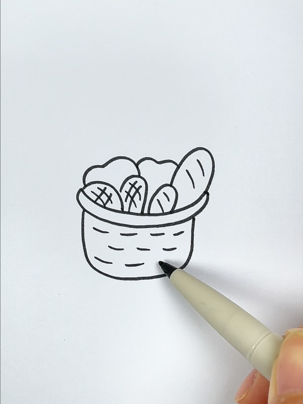 一起画一个菜篮子