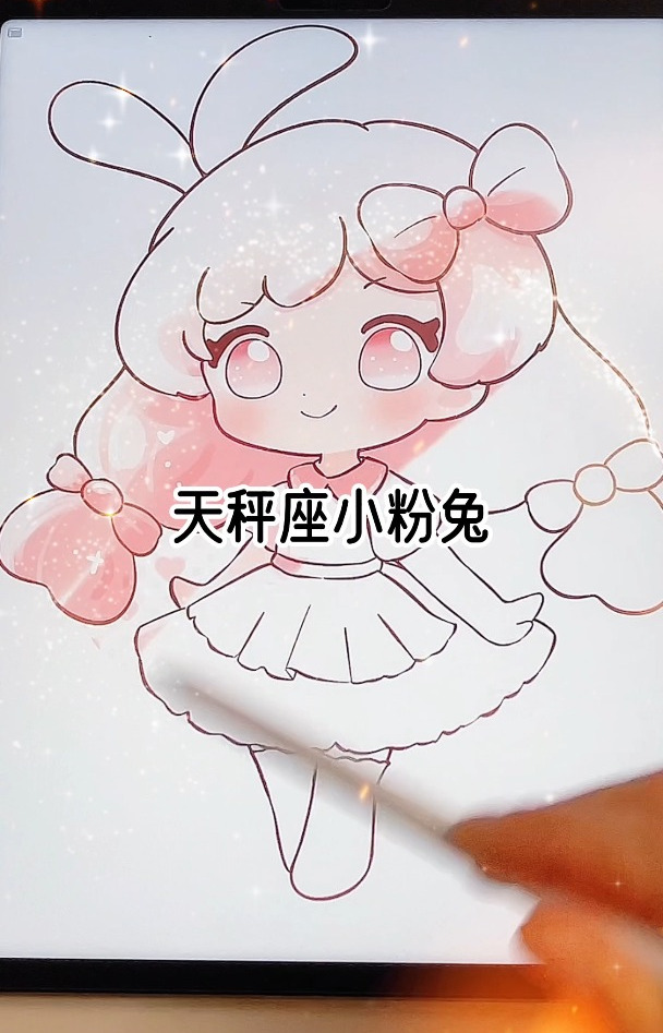 十二星座动物公主简笔画,十二星座动漫卡通公主画,超可爱儿童画