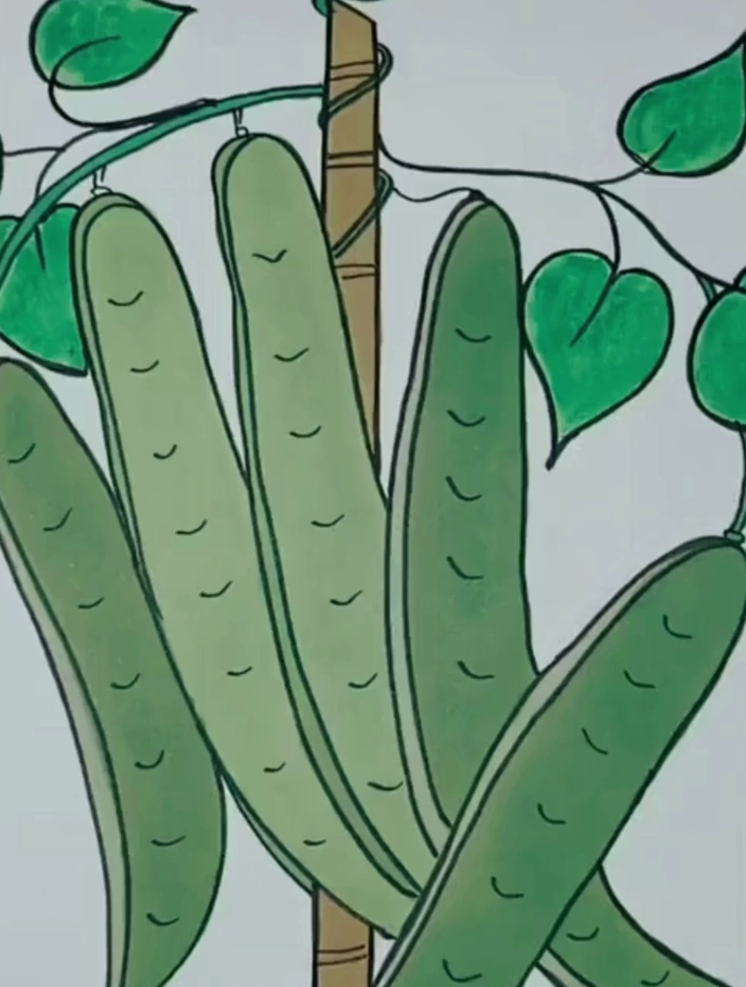 创意五指画蔬菜简笔画