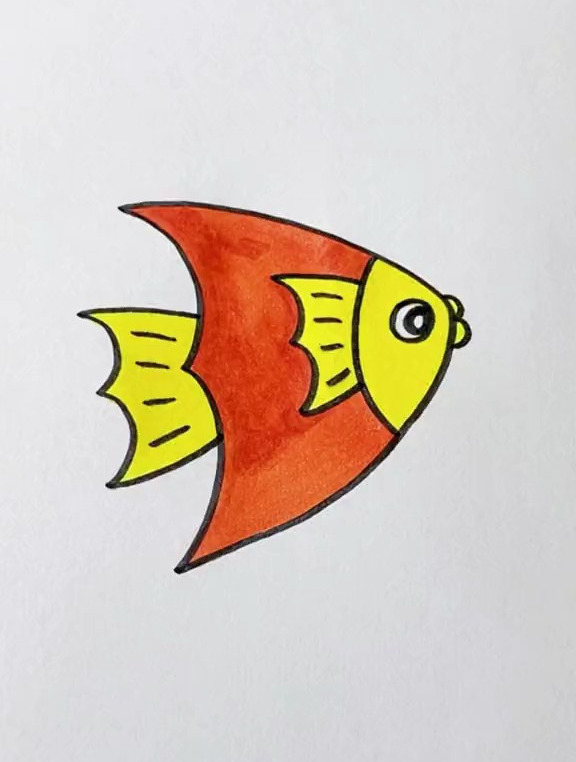一分钟教你学画画,用3个3画小鱼
