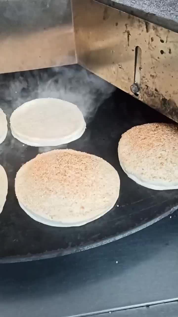 烧饼机全自动商用转炉燃气流动摆摊万能油酥旋转传统炉子烤饼机器