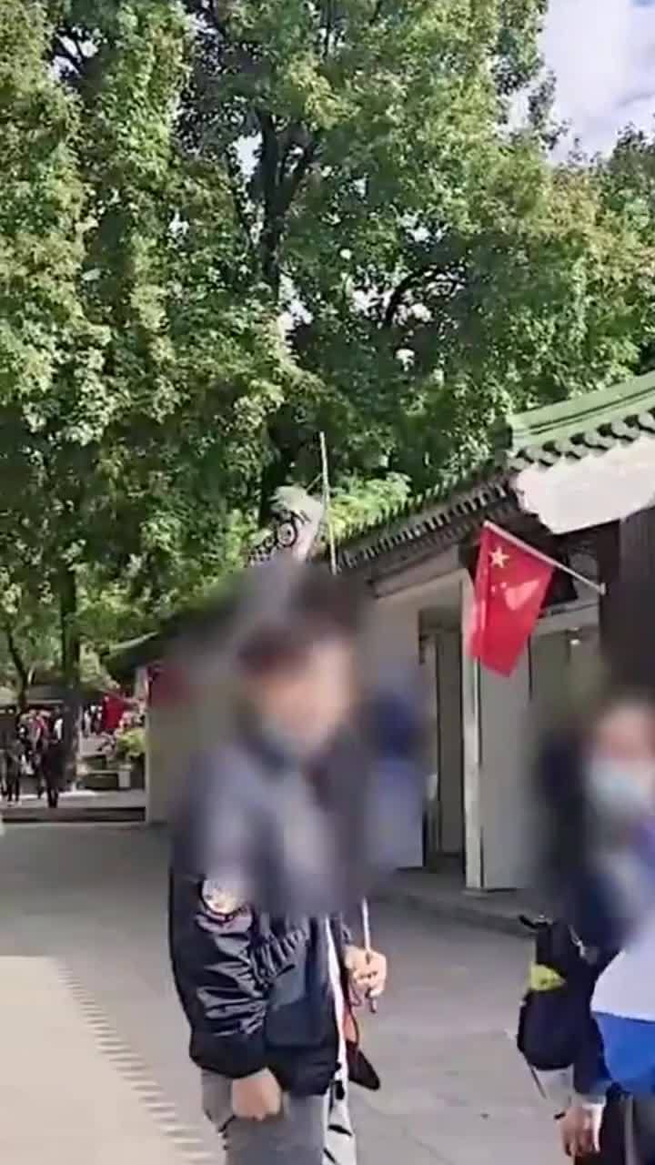 男子在南京中山陵举鲤鱼旗 此事没有争议 只有正义!