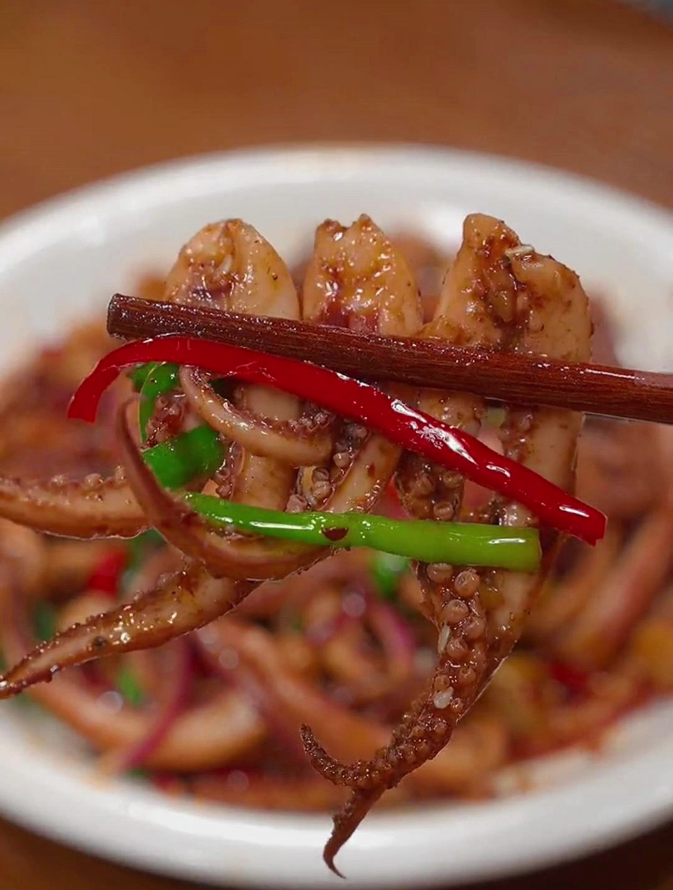 家庭版小炒鱿鱼须的做法