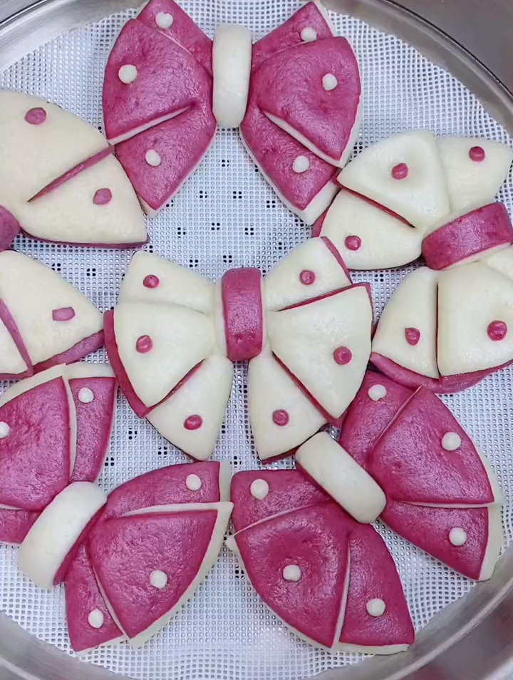 蝴蝶结花样馒头,这样做好看又好吃