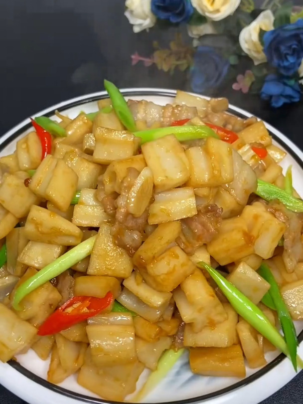 家乡特色美食 家常炒藕丁 简单又好吃