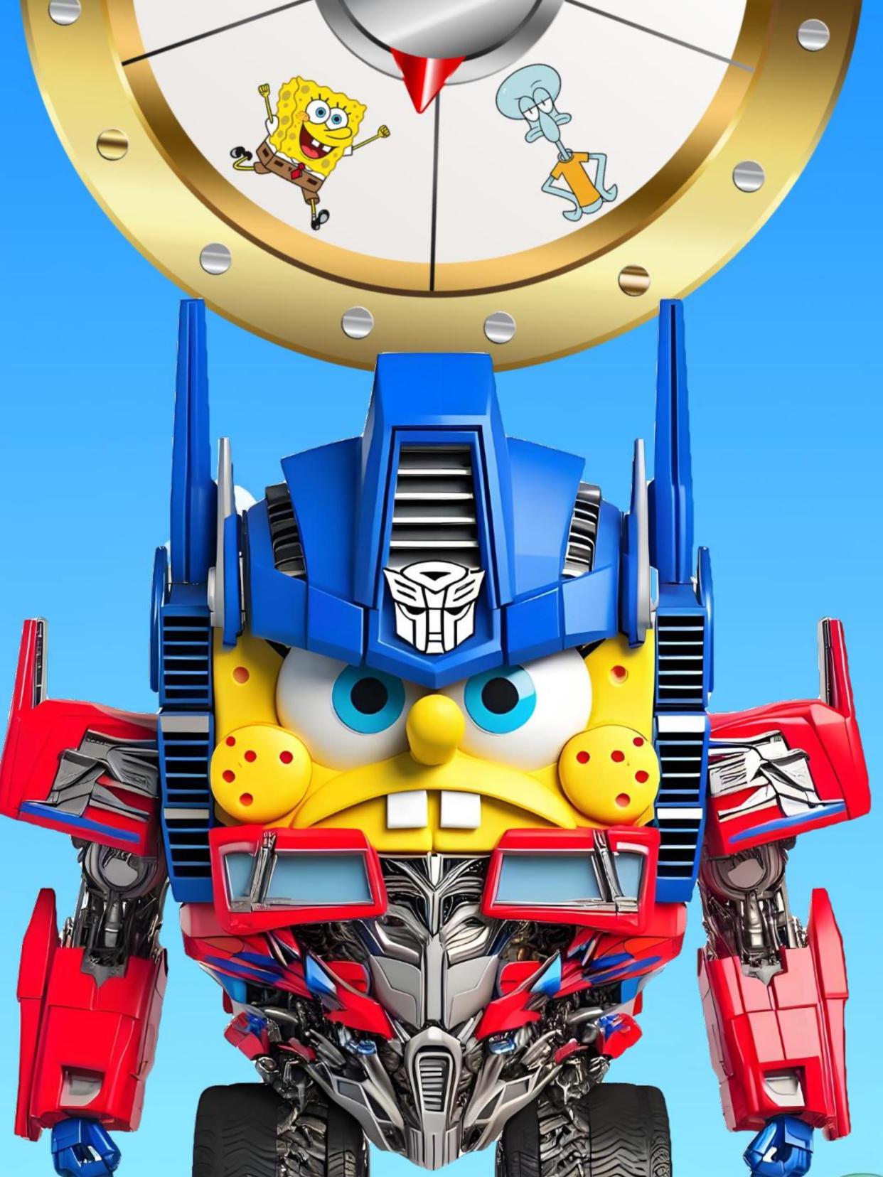 变形出击!海绵宝宝&派大星变身汽车人