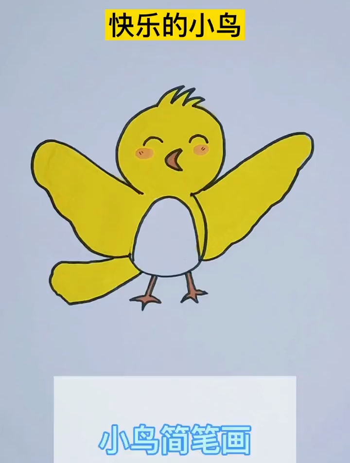 小鸟儿童简笔画教程