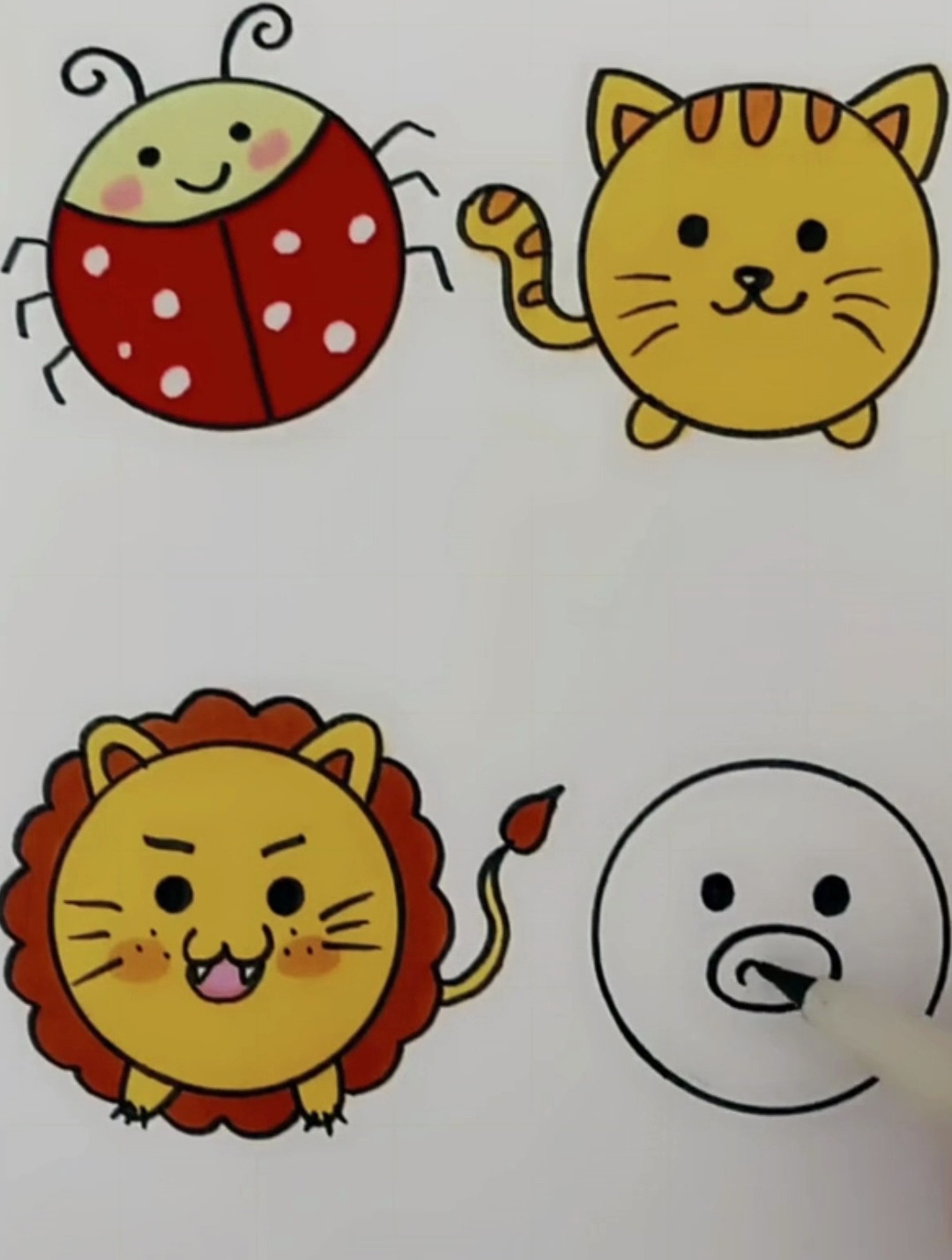 卡通头像可爱简笔画,简笔画教学
