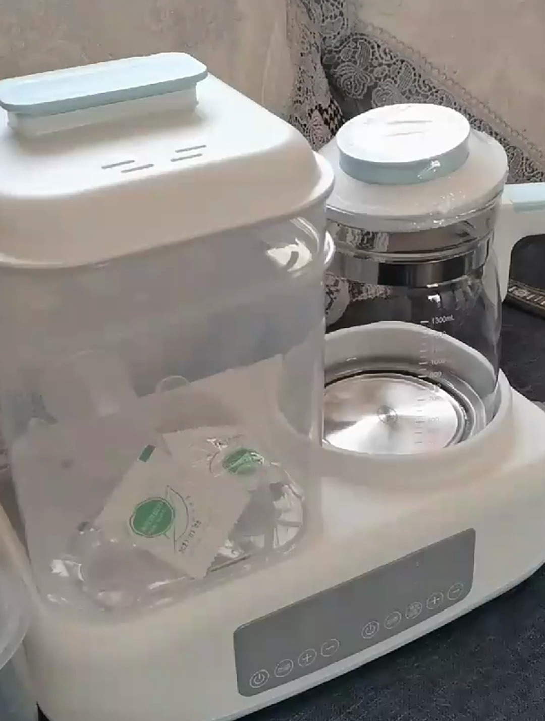 奥克斯(AUX)ACX-1011B 奶瓶消毒器恒温水壶二合一调奶器