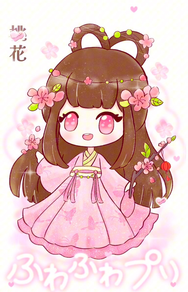 十二花神可爱动漫简笔画,花朵公主卡通公主画,手绘画画,儿童画