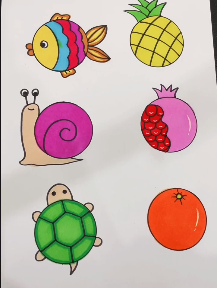 卡通画,儿童创意绘画,儿童画教程