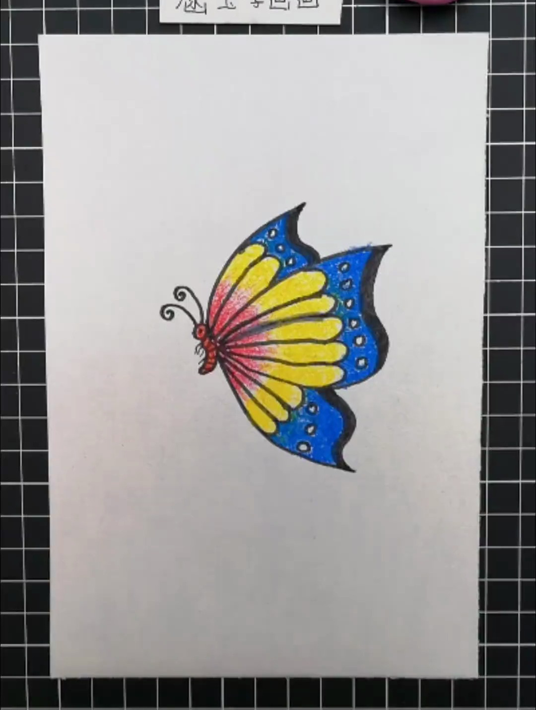 用最简单的线条画美丽的蝴蝶,亲子简笔画