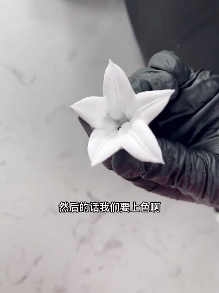 裱花嘴016|语音讲解百合花的挤法