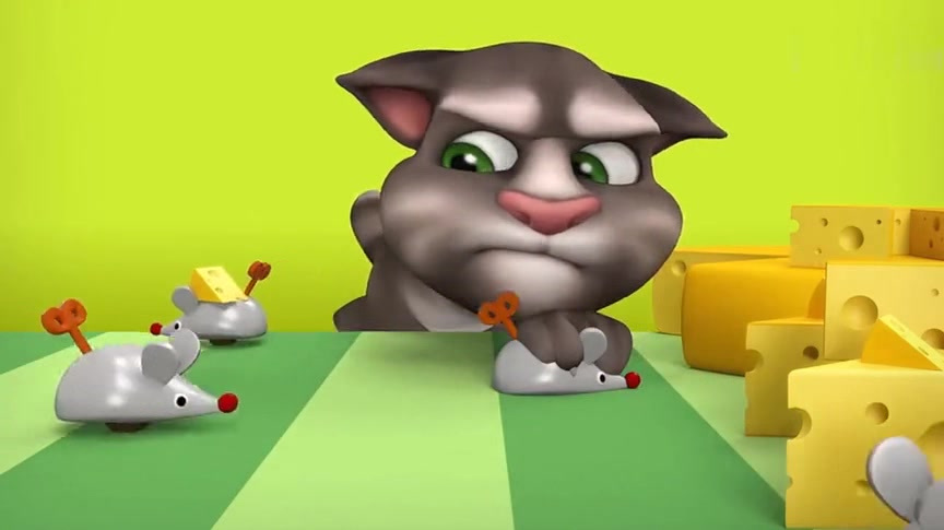《会说话的汤姆猫家族》汤姆猫的零食全被老鼠搬走了,好可怜