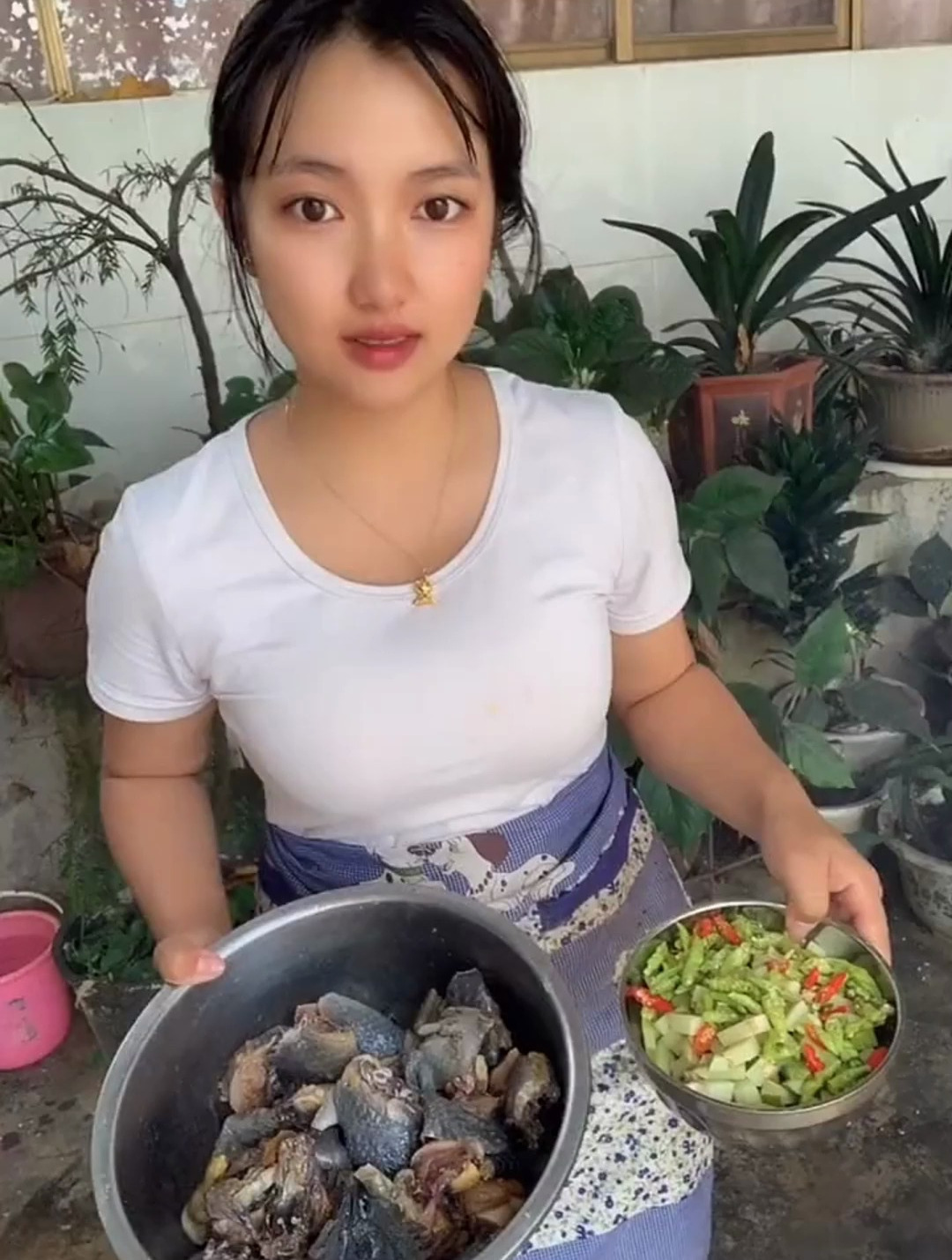 今天做酸木瓜炒鸡